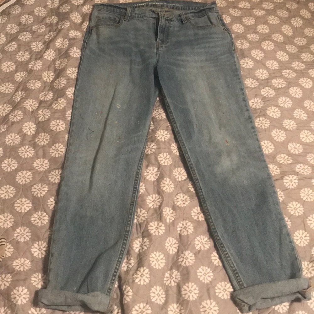 Old Navy boyfriend straight jeans. Size 6 tall.